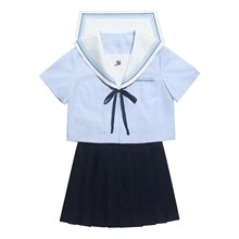 水色水手服日系学院风基础款校供制服百褶裙套装女