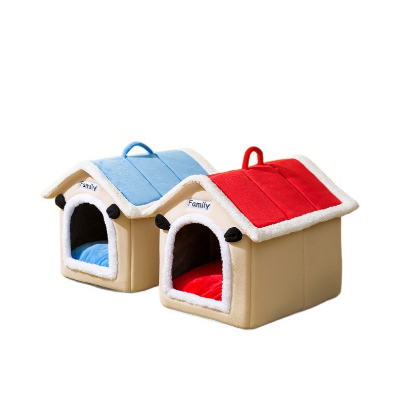 Los perros se mantienen calientes en otoño e invierno, casas cerradas, perreras, casas para perros pequeñas y medianas, peluche para gatos, casas para mascotas extraíbles y lavables