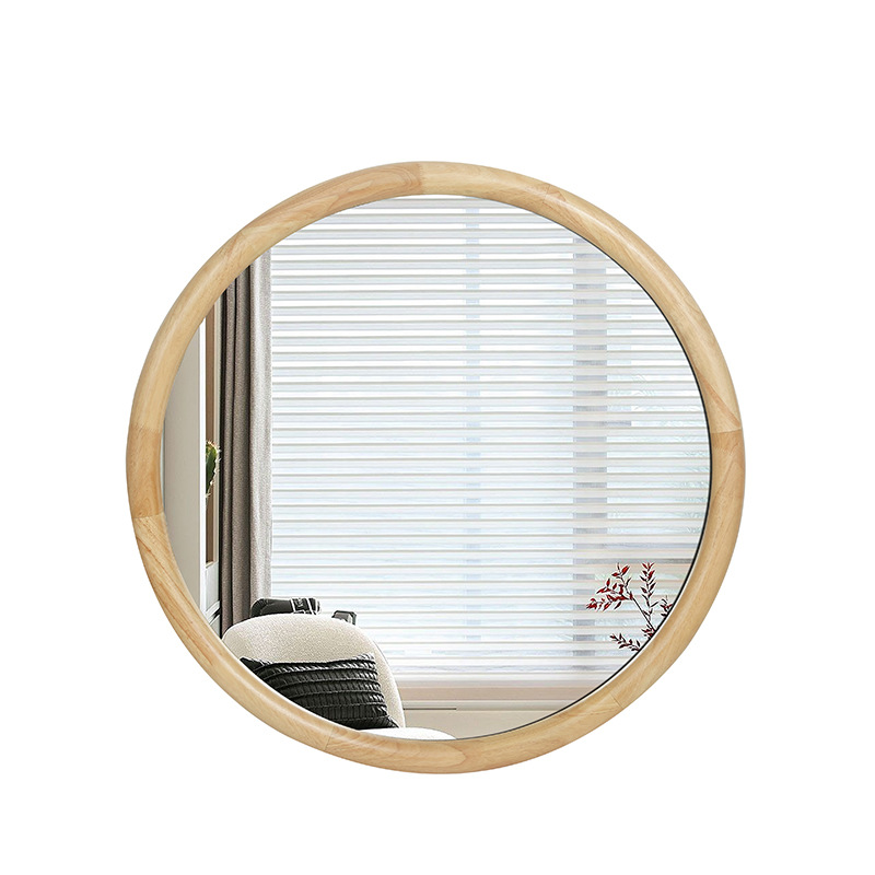 Solid Wood Modern Minimalist Mirror Vanity Mirror Bathroom Hanging Bathroom Vanity Mirror Bathroom Mirror Decorative Mirror Beauty Salon