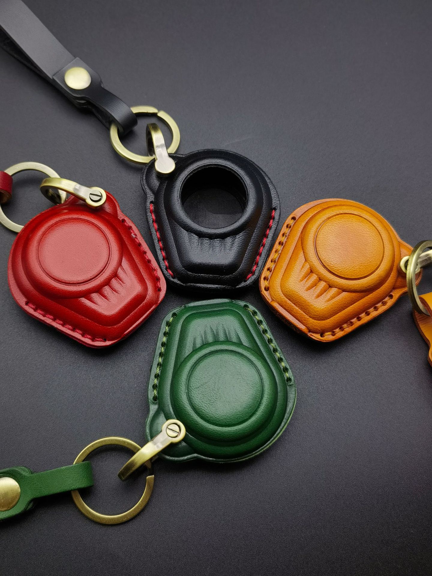 Suitable for Zongshen Yomi Little Bear Dundun Motorcycle Key Cover Bubble Zs125-5A Cowhide Key Bag Buckle