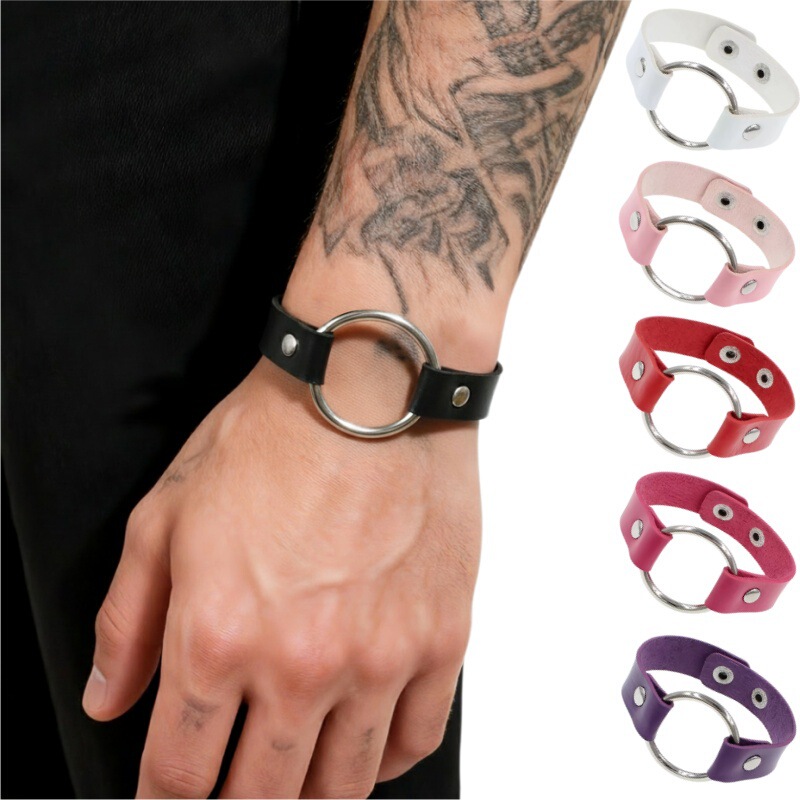 Japanese and Korean Harajuku Retro Punk Street Style Round Leather Bracelet Couple Simple Holiday Gift Wristband Bracelet Accessory Japanese and Korean Harajuku Retro Punk Street Style Round Leather Bracelet Couple Simple Holiday Gift Wristband Bracelet Accessory