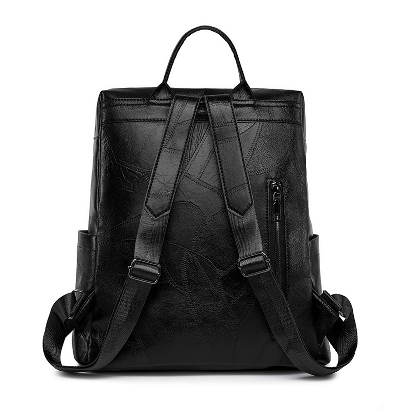 Comercio exterior nueva mochila de cuero suave para mujer casual moda todo fósforo color sólido mochila de viaje de gran capacidad