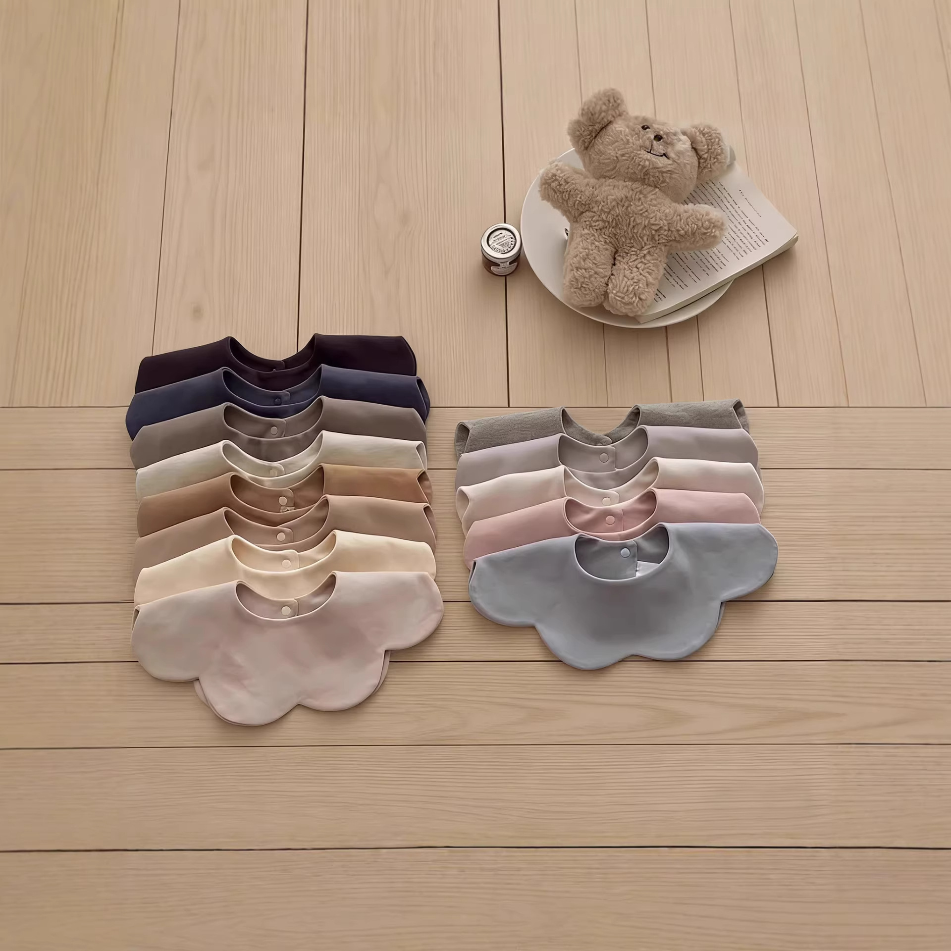 Petal bib pure cotton class a newborn saliva towel baby boys cotton ins thickened South Korea class a cute 1 year old