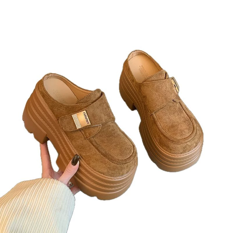Туфли на платформе с толстой подошвой Birkenstock для женщин 2025 весна-лето, ботоу/полу тапочки для маленьких, ретро единичная обувь