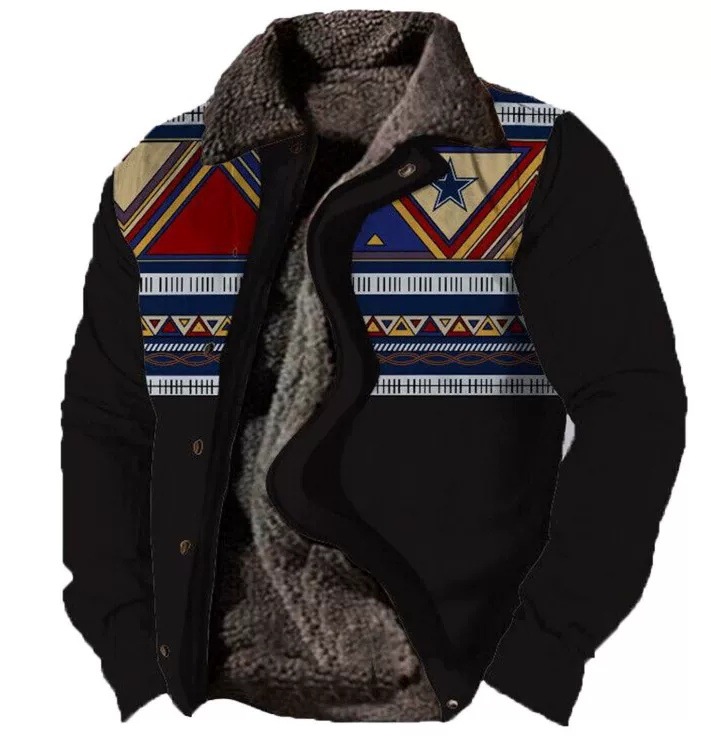 Cross-border en stock bolsillo de costura lateral engrosada casual cremallera suelta Lobo marrón Chaqueta de algodón de manga larga para hombres jóvenes