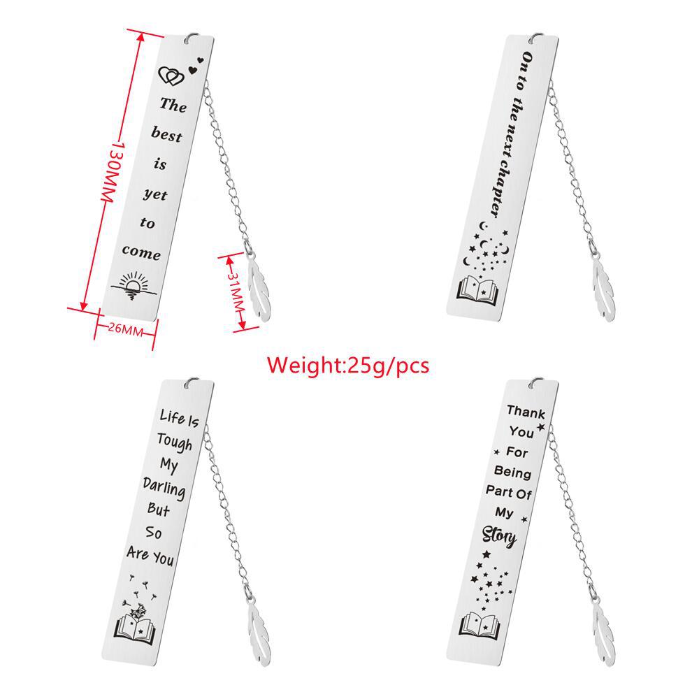 30g Weight Bookmark Stationery Type 1 Piece Quantity School Occasion 201 Stainless Steel Material Letter Pattern Simple Style Style 1 Piece Letter School 201 Stainless Steel Simple Style Bookmark 无