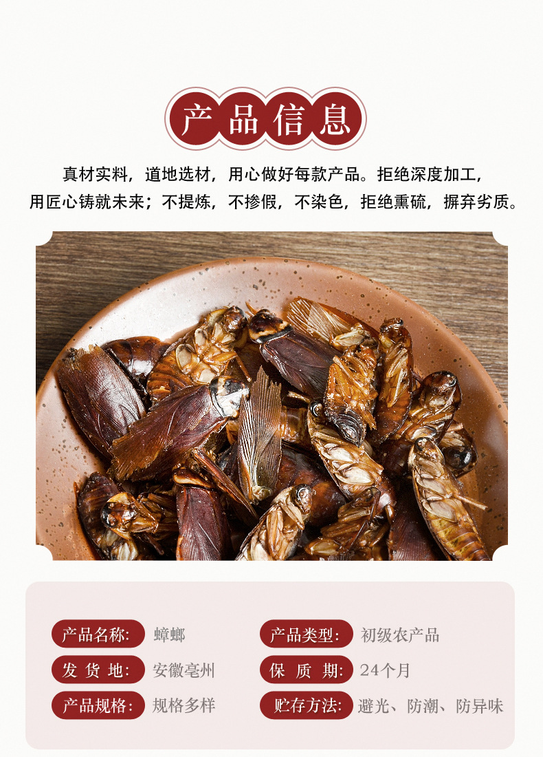 Fei Lian (Blatta orientalis) Dried Medicinal Insect — Traditional Chinese Herbal Material key features