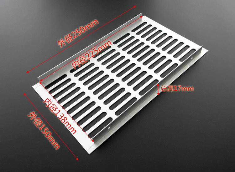 Fábrica al por mayor de aleación de aluminio red de ventilación rectangular armario ventilación de ventilación de ventilación de ventilación multipropósito