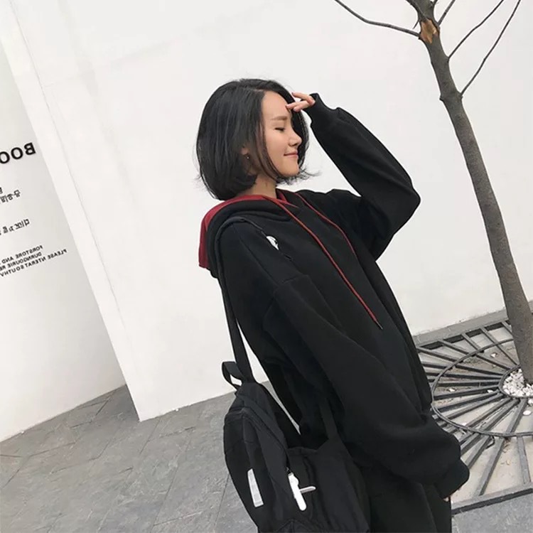 2023 Ropa de mujer traje de algodón Otoño e Invierno color sólido carta rojo suéter de doble cara sombrero de doble capa familia tres padres-niño ropa