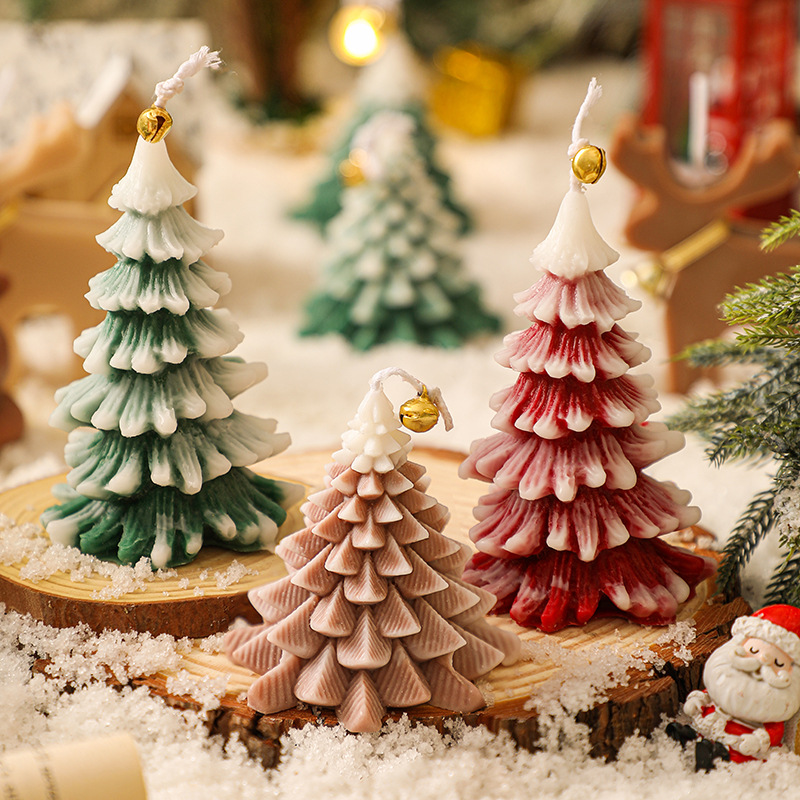Christmas scented pine candle gift box creative handmade fragrance gift holiday gift decoration ornaments gift giving