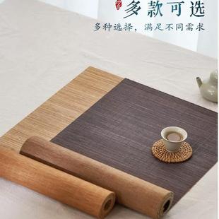 ♤ Printed Bamboo Tea Mat, Tea Curtain, Chinese Zen Table Flag, Tea Mat, Kung Fu Tea Ceremony, Tea Set Accessories, Bamboo Mat, Tea Tray