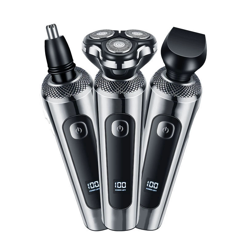 Cross-border 9000 electric shaver floating three-head body washing digital display USB rechargeable shaving knife manufacturers