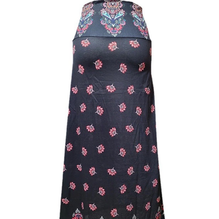 2022 Summer Women's Clothing Leopard Print High-Waisted Long Bohemian Flared A-Line Skirt For Women_voghion.com