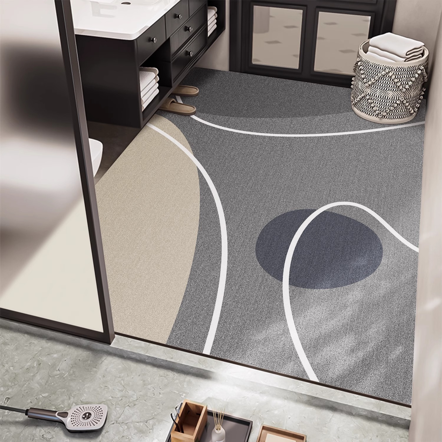 Alfombrillas de baño Alfombrillas de entrada de inodoro antideslizantes y absorbentes de agua