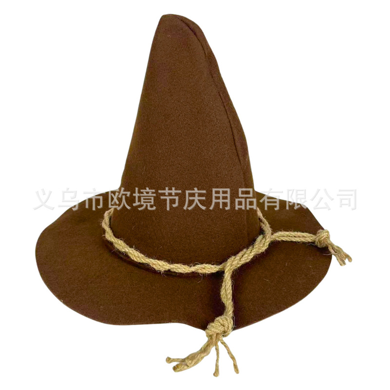 ハロウィン魔女帽子女性のためのワイドつば折りたたみハロウィンウールキャップパーティーコスプレ衣装アクセサリー|undefined