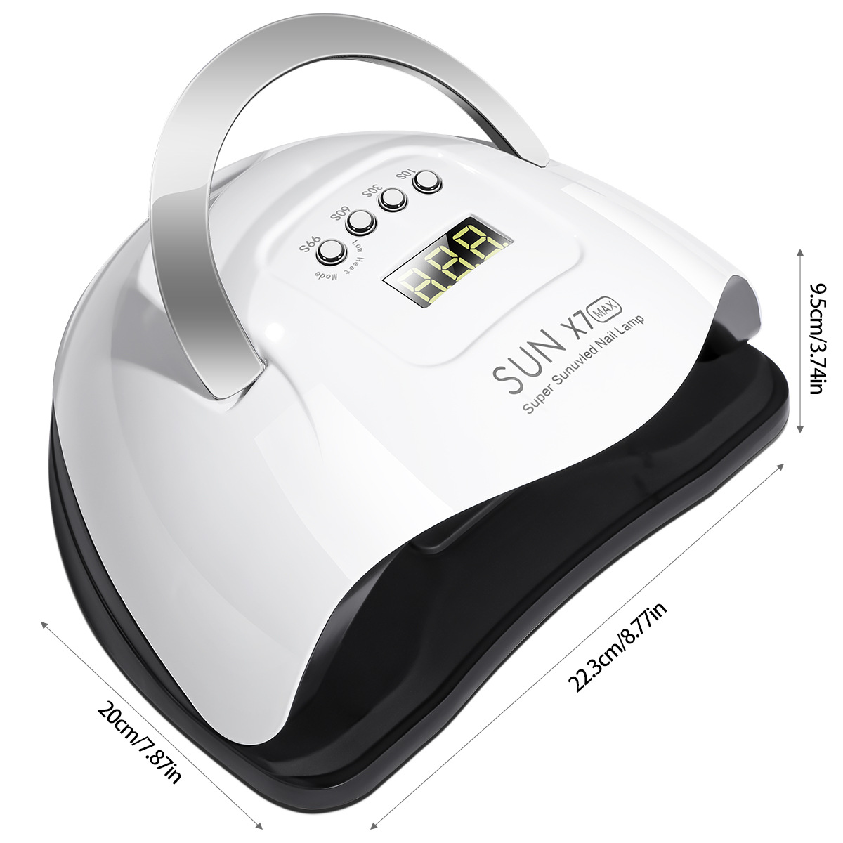 Lámpara de fototerapia de alta potencia transfronteriza Sun X7 Max, lámpara portátil para uñas, herramienta de mano para uñas, lámpara UV para uñas, lámpara de curado.