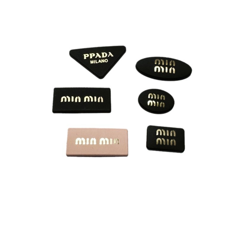 diy Korean style elegant big Logo icon P home style alloy jewelry accessories brand rubber band hair grip phone case