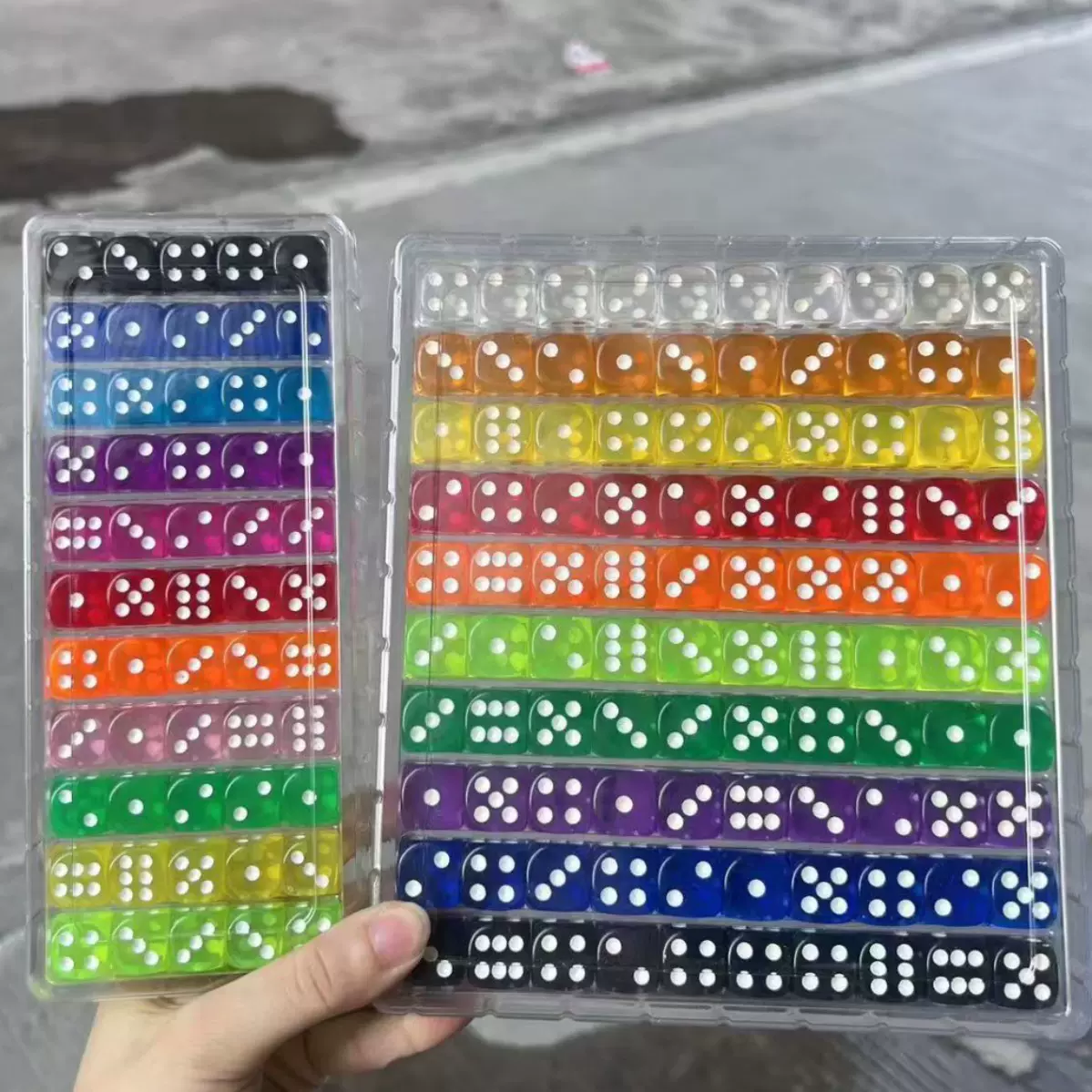 14mm透明点数彩色水晶骰子筛酒吧棋牌麻将ktv亚克力色子厂家批发