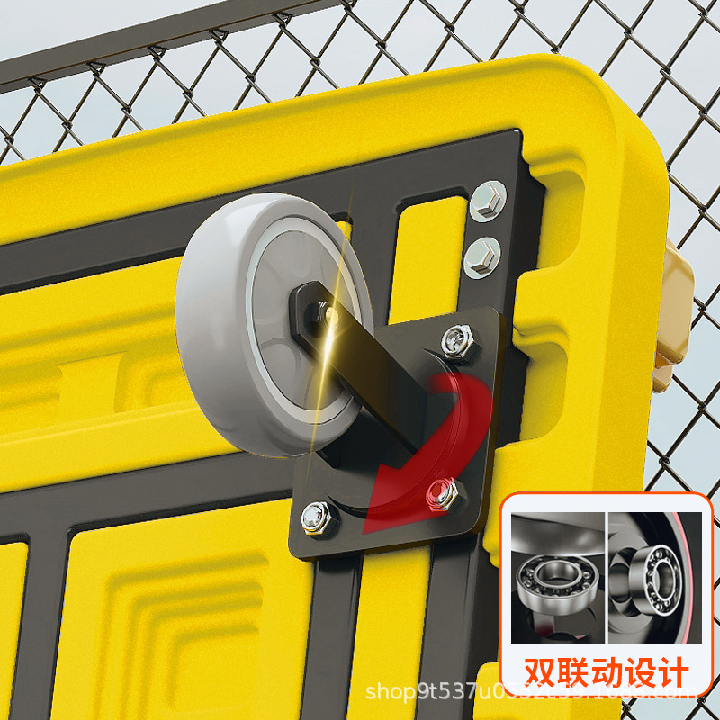 Carretilla de mano Tiandeli, carrito de carga con plataforma plana, remolque pequeño con ruedas silenciosas para entrega urgente, carrito de transporte con ruedas de alta resistencia, carrito de transporte de alta resistencia. image 3