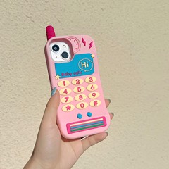 粉色大哥大iphone13promax手機殼蘋果14硅膠12promax軟殼13pro卡