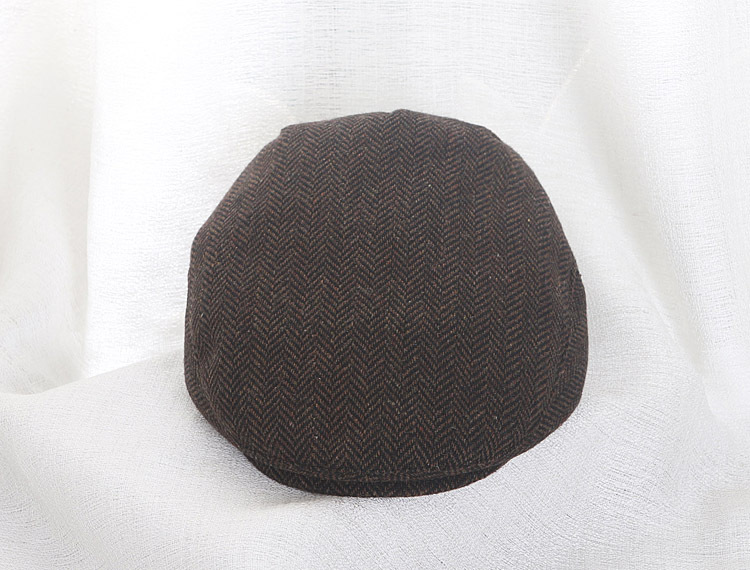 Unisex Newsboy Cap Herringbone Vintage Octagonal Hat For Couples_voghion.com