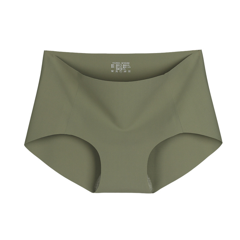 【33色】7A抗菌日本製アイスシルクミッドウエストシームレスショーツ女性用薄手モダールガールズショーツ