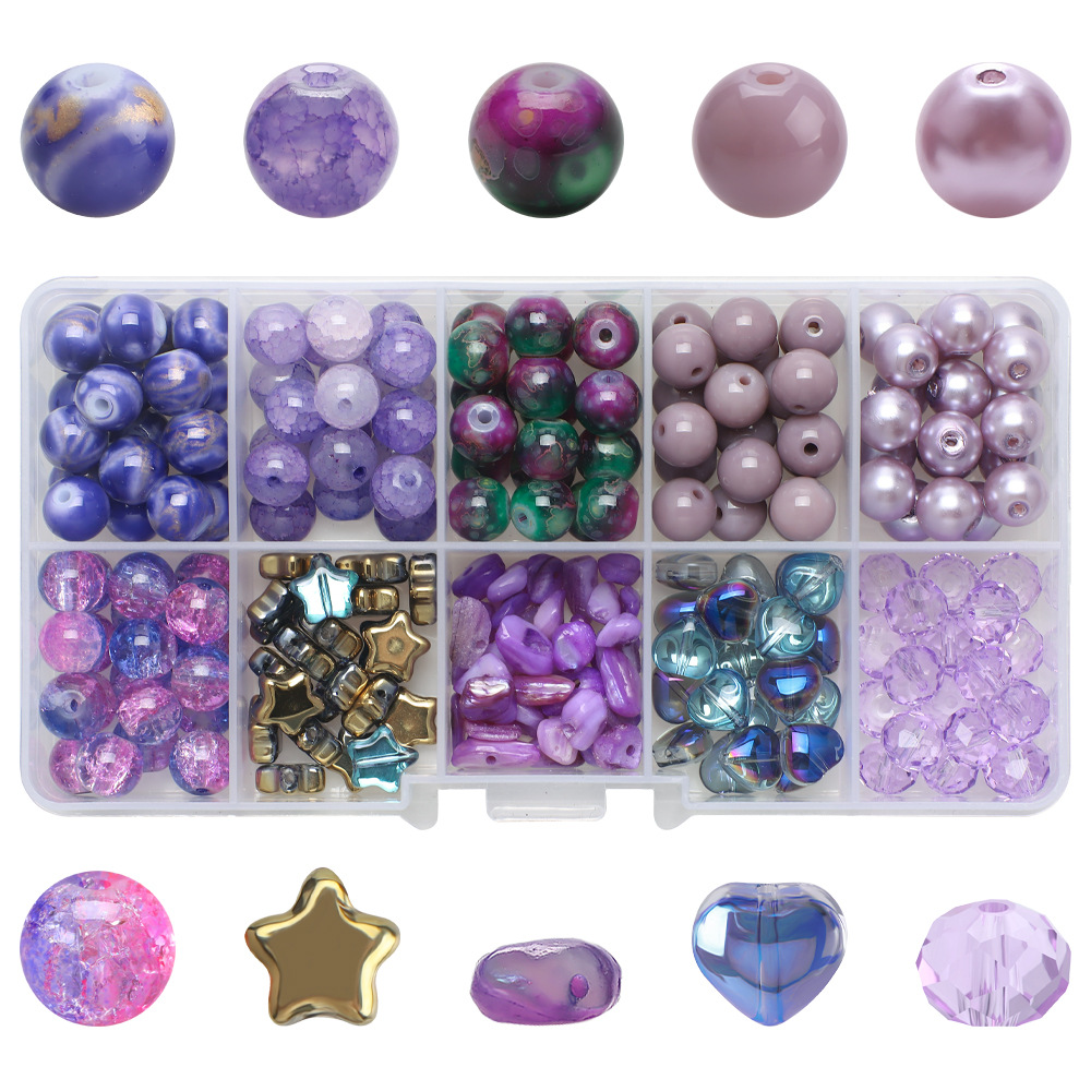 185g Weight Beads Jewelry Making Type Diameter 8mm Jewelry Making Size DIY Jewelry Accessories Classification 1 Set Quantity Glass Material Irregular, Round Pattern Plating Design Simple Style Style 1 Set Diameter 8mm Glass Irregular Round DIY Jewelry Accessories Beads 5
