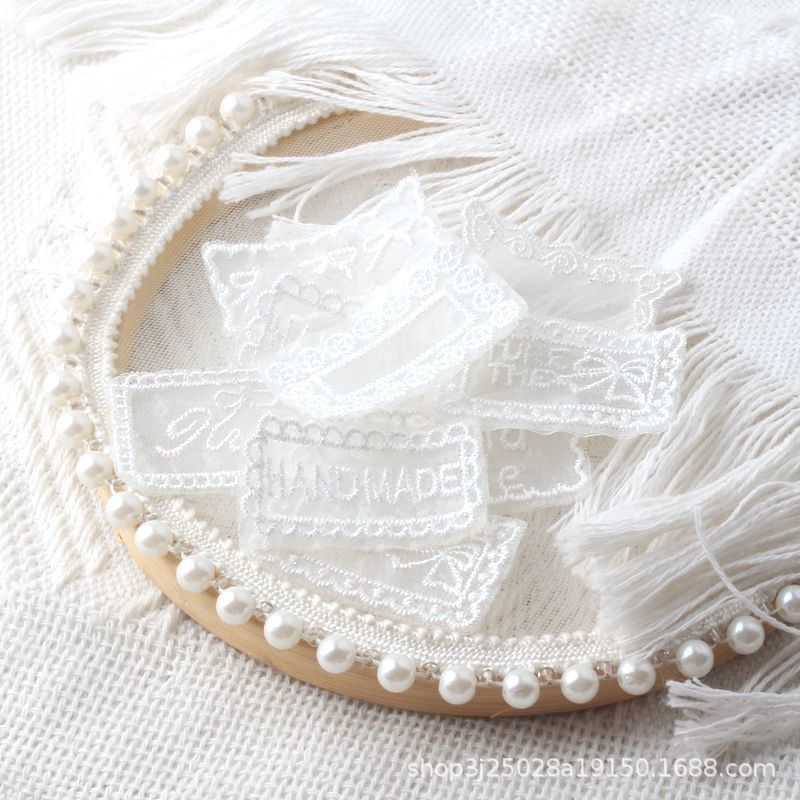 英語のアルファベットリボン刺繍レース布ステッカー織ラベル手作り diy 靴下帽子布ラベル装飾アクセサリー|undefined