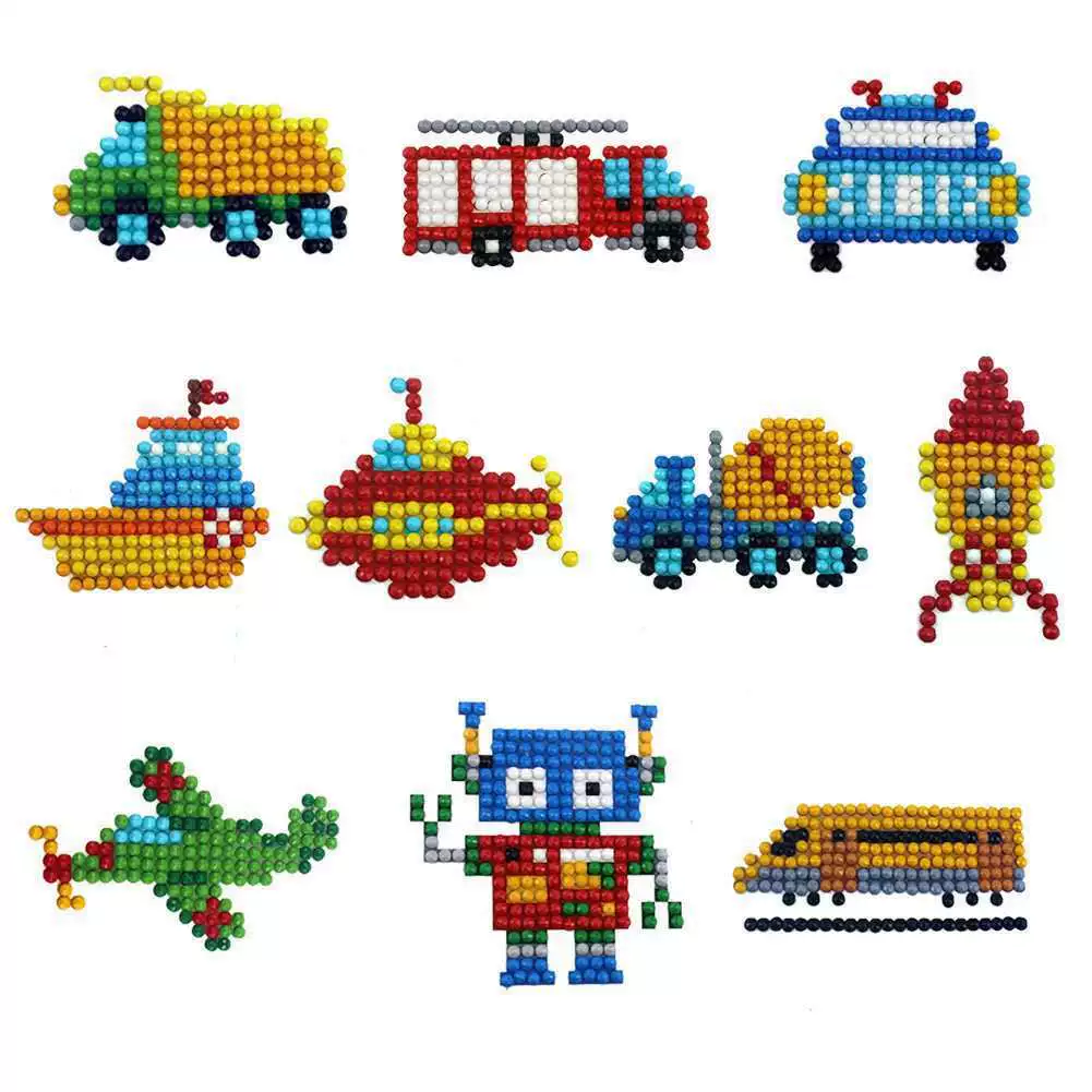 5D детский набор для алмазной мозаики sticker DIY, повседневные животные дизайны, разные размеры (наклейка и стразы)