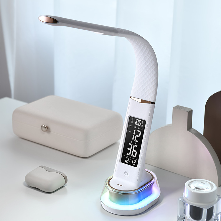 Trendy LED Night Light for Students: Eye-Care Reading Lamp, Desk Lamp, Multi-Function Alarm Clock, and Ambience Light for Bedrooms