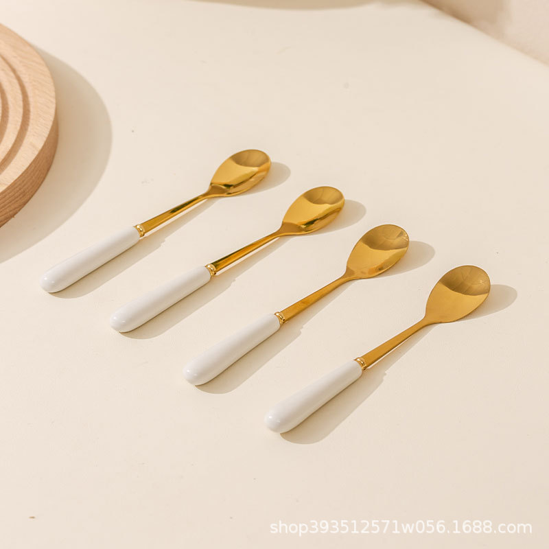 흰색 작은 숟가락 (단일)