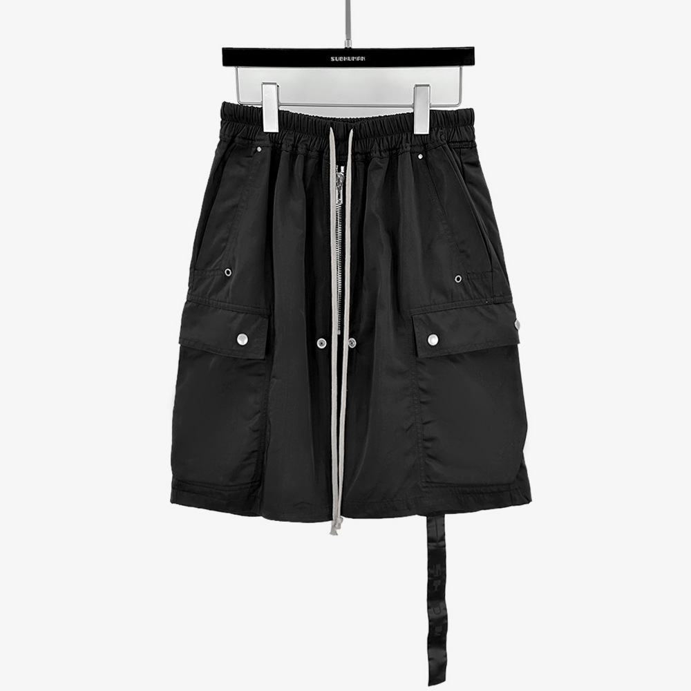 SUBHUMAN Men's | Spring/Summer 2024 Dark Multi-Pocket Zipper Design Loose High Street Tooling Shorts