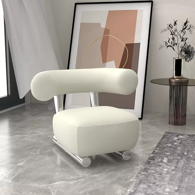 北欧轻奢艺术设计师雪橇沙发椅现代简约客厅小户型网红休闲洽谈椅