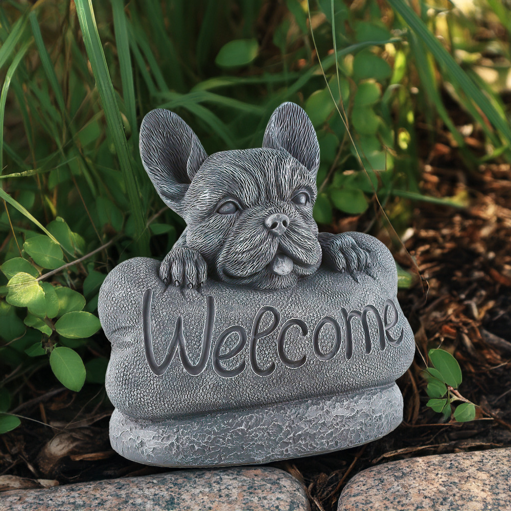  New Products Outdoor Garden Puppy WeIcome Welcome Slogan Directives Signs Decoration Courtyard Lawn Decoration