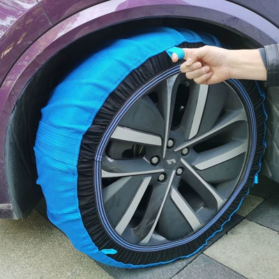 [in stock Li Fa] EN Certified High Strength Super Thickened Wear-resistant Winter Anti-skid Car Cloth Chain Tire Anti-skid Chain (Tire snow chain)