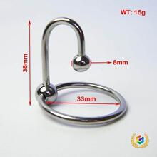 不锈钢环男用马眼棒双珠锁精环阳环羊眼圈阳尿道塞sm性用品