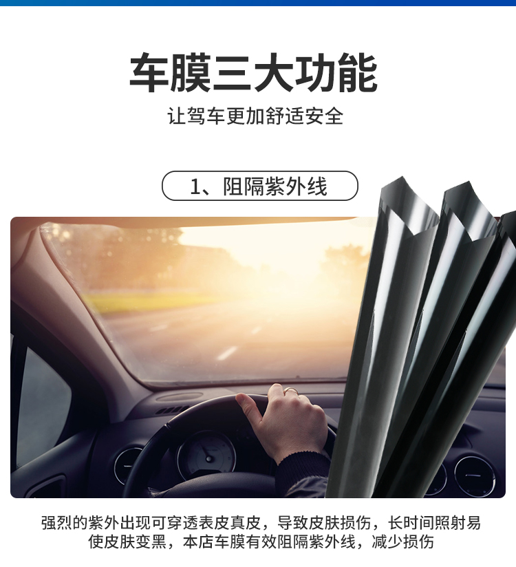Car film, full car film, heat insulation film, car window anti-explosion film, sunshade and sunscreen film, glass film, electric vehicle sun film