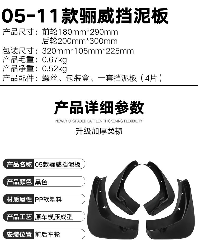 Applicable to Li Wei Nissan Note 2005 06 07 08 09 E11 Foreign Trade Cross-border Mudguard Piwa