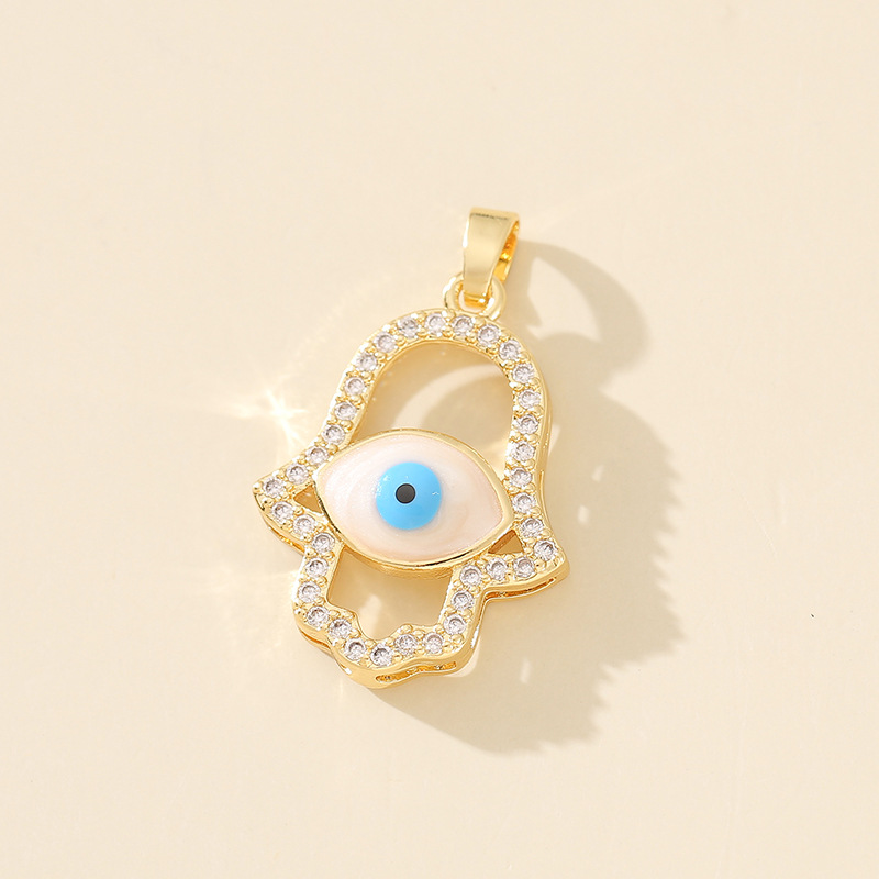 7g Weight Pendant Jewelry Making Type 20*20mm Jewelry Making Size Zircon Inlay Material DIY Jewelry Accessories Classification 1 Piece Quantity Copper Material Devil's Eye Pattern Polished Finish Plating Design Casual, Simple Style Style 1 Piece 20*20mm Copper Zircon Devil's Eye Polished Pendant 22