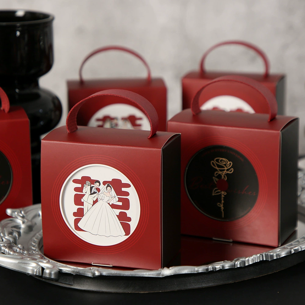 Новая свадебная коробка для свадебных конфет новый китайский стиль свадебная конфета коробка красный стол сахар с ручной подаркой бумажная коробка