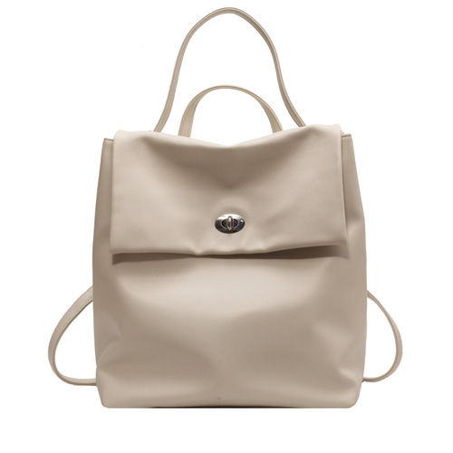 Large-capacity bag, new casual and versatile backpack, female college student handbag, textured travel backpack