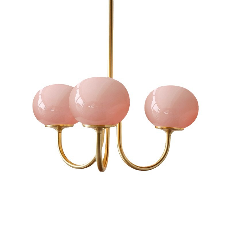 Aubo Americano simple dormitorio principal lámpara Red roja diseñador creativo arte acogedor dormitorio de la habitación de los niños Casa araña