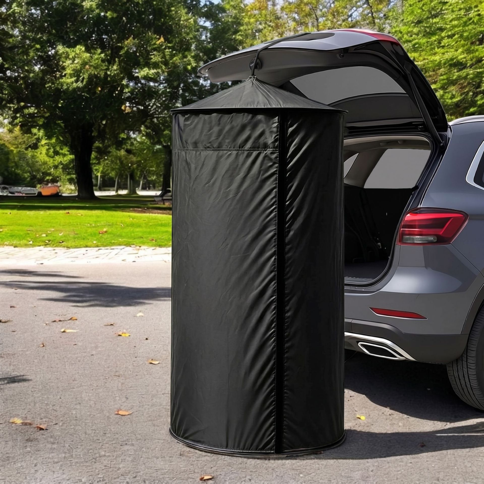 Amazon's New Portable Car-Mounted Changing Tent, Instant Pop-Up Privacy Camping Shower Tent for the Trunk