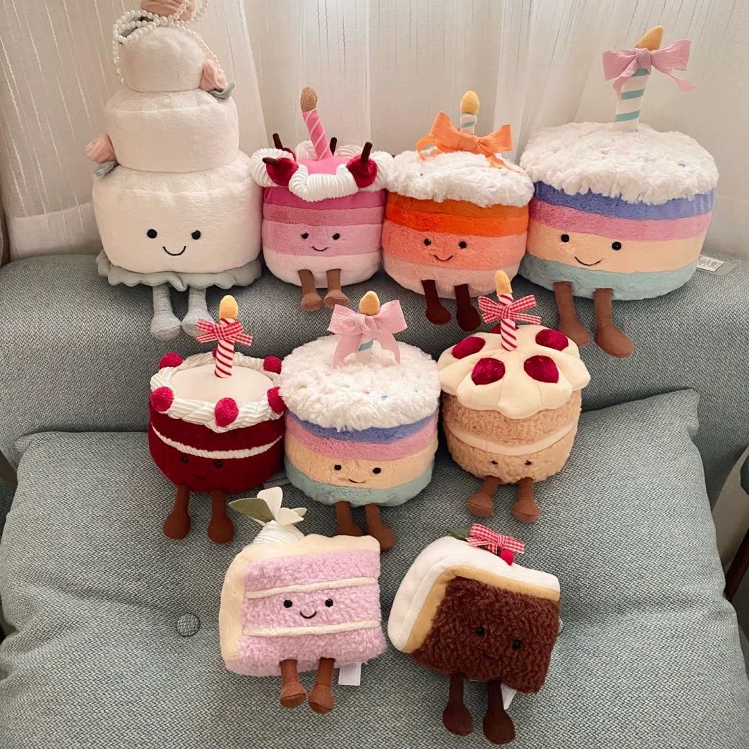 Праздничная серия, торт, милая плюшевая игрушка на день рождения, кукла, кукла