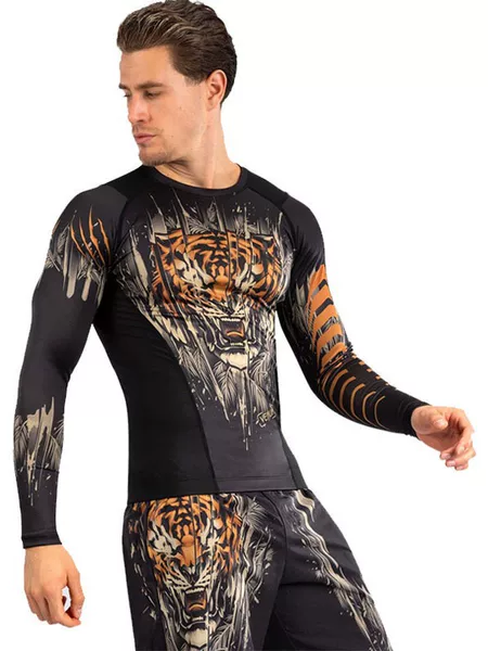 New Venom Men's Super Elastic Quick-Drying Sports Tights Boxing Suit Running Training Compression Fitness Suit