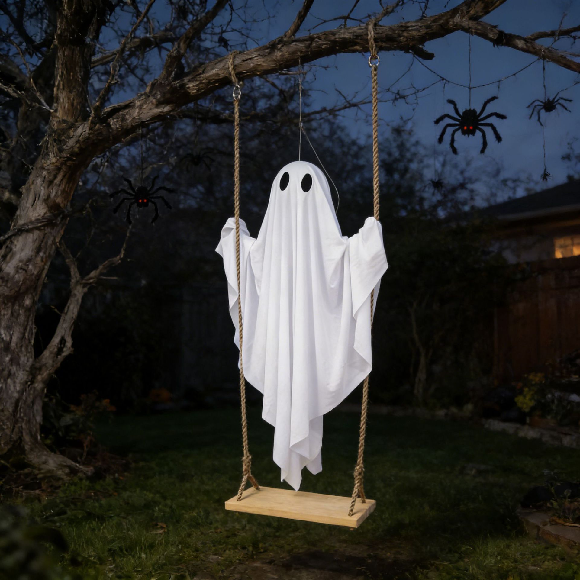 Columpios de Halloween transfronterizos fantasmas luminosos fantasmas encantadores adornos de patio accesorios de Halloween decoración de columpios fantasmas image 8