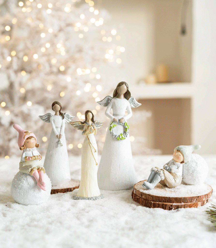 Christmas Festival Christmas Pastoral Korean Style Human Resin Holiday Party Hanging Ornaments Decorations Table Decoration