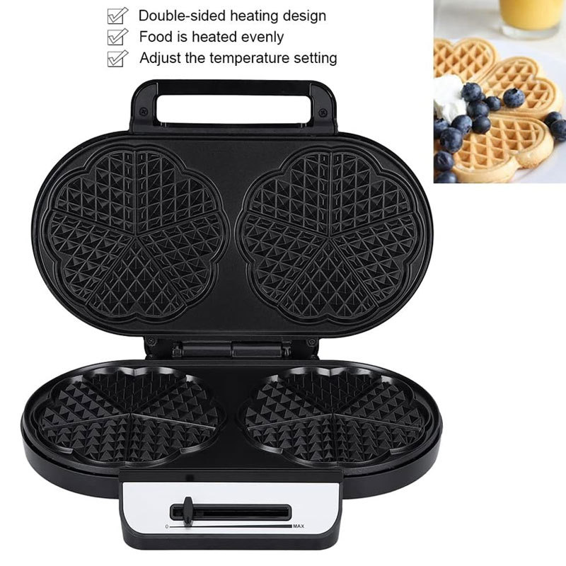 Transfronterizo 110v dos piezas amor máquina de waffle sándwich galletas electromecánicas máquina de desayuno Waffle maker