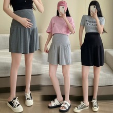 2024夏季新款超大码孕妇阔腿裤裙莫代尔有口袋300斤百搭短裤