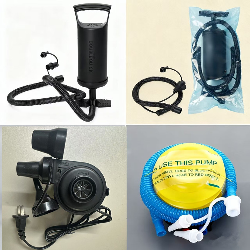 12寸双向手动打气筒气球充气泵浮排水池游泳圈橡皮艇脚踩泵电泵
